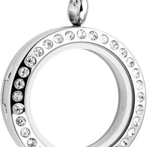 25/30mm Living Floating Memory Locket Necklace - 316 Surgical Stainless Steel Ro